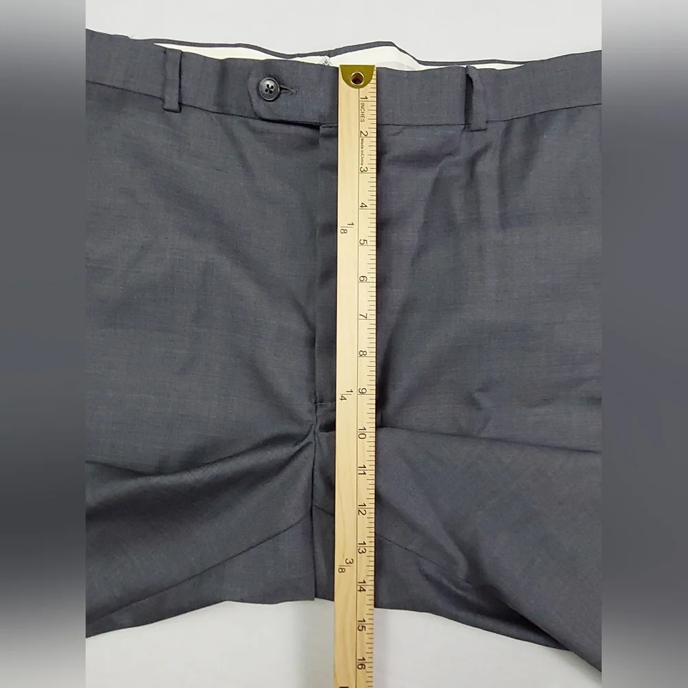 Joseph Abboud Zignone Super 110s Dress Pants Mens Size 43x28 Gray 100% Wool
